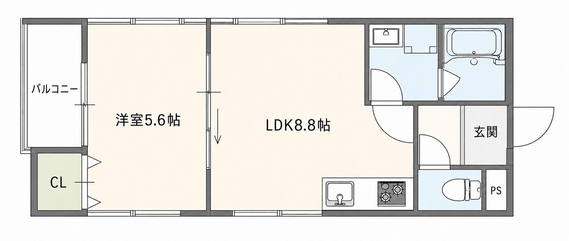 ARCHACT(1LDK/3階)の間取り写真