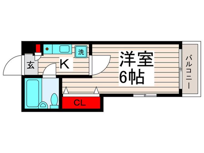 岡田ハイツ(1K/3階)の間取り写真