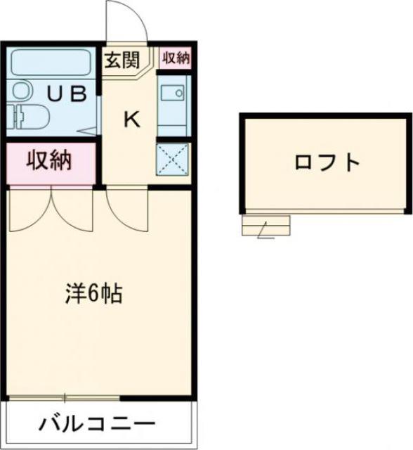 BCASA行田RE-BORN(1K/2階)の間取り写真