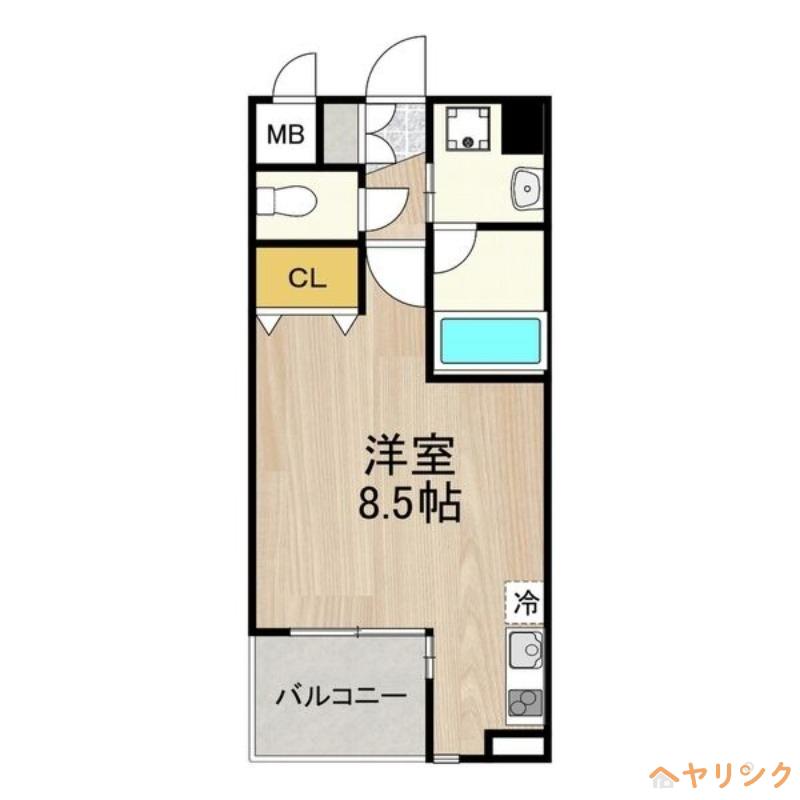 CITY SPIRE 名駅北(ワンルーム/6階)の間取り写真