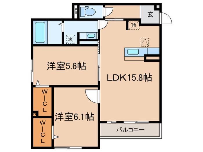 プチ ドルチェ(2LDK/2階)の間取り写真
