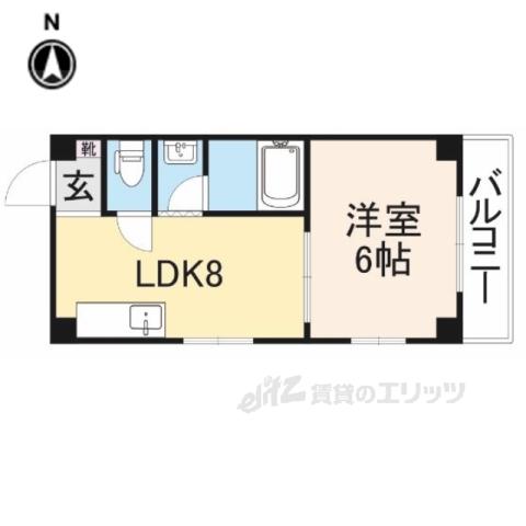 タイエイビル(1LDK/2階)の間取り写真