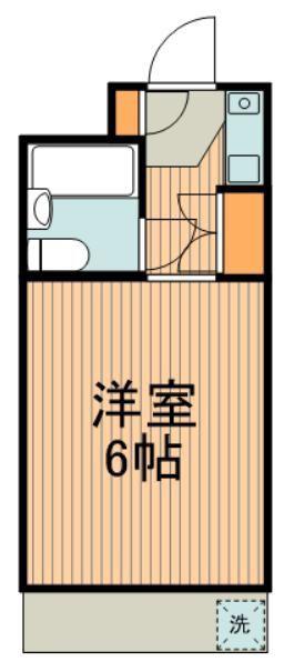ハウス南砂(1K/2階)の間取り写真