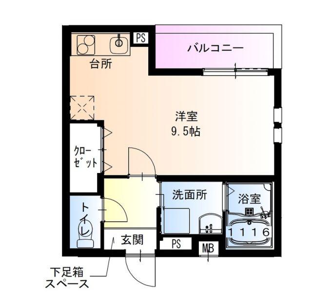フジパレス和歌山元寺町II番館(ワンルーム/3階)の間取り写真