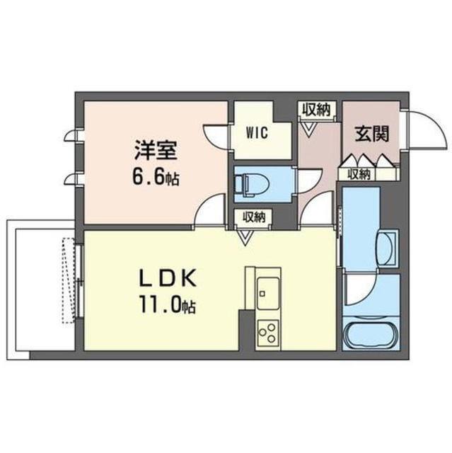 クラウシス レジーナ(1LDK/1階)の間取り写真