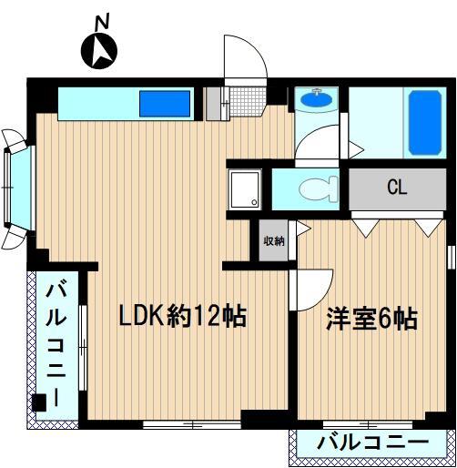 コーポ吉田(1LDK/3階)の間取り写真