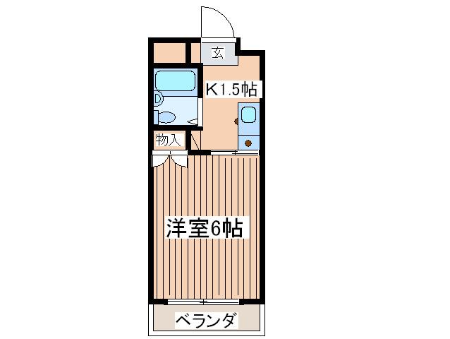 ステージ湘南(ワンルーム/1階)の間取り写真