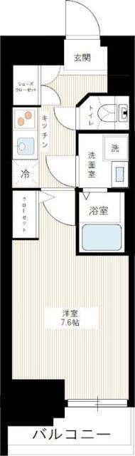 HY′S三ノ輪(1K/3階)の間取り写真
