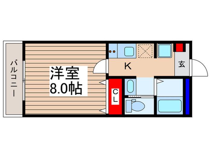 SSみずほ台04AP(1K/3階)の間取り写真