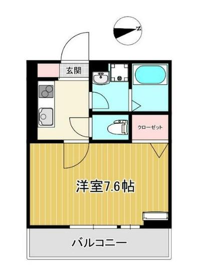アールアイ南鍛冶町(1K/1階)の間取り写真