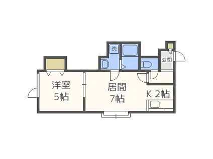 シュエット(1LDK/3階)の間取り写真