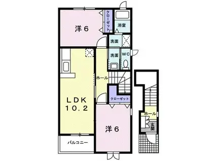 グレース(2LDK/2階)の間取り写真