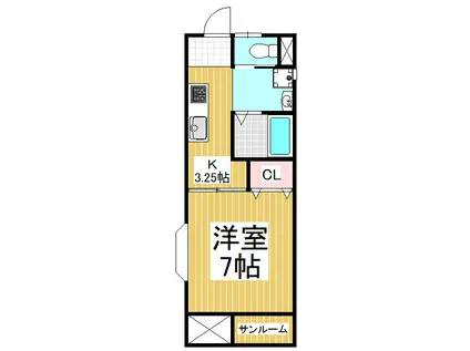 コーポヒルトップ(1K/2階)の間取り写真