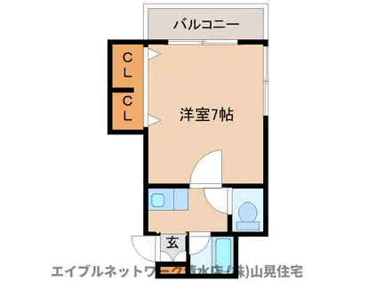 フリーライド(1K/3階)の間取り写真