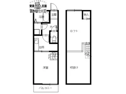 フレンドリー弐番館(1K/2階)の間取り写真