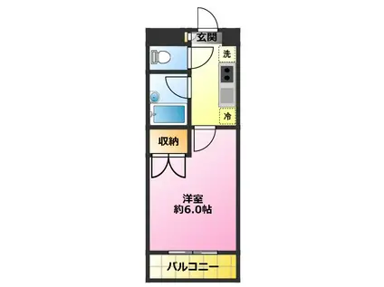 JLBグランエクリュ武蔵小杉(1K/3階)の間取り写真