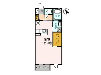 パル春日(ワンルーム/2階)の間取り写真