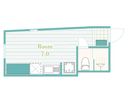 エスト大山(ワンルーム/5階)の間取り写真