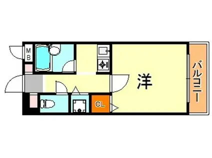 ウェックス(1K/4階)の間取り写真