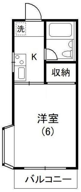オリエントハイツNO3(1K/2階)の間取り写真