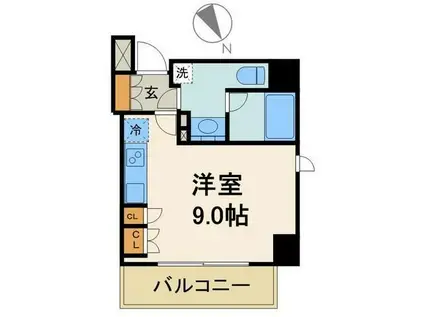 パークアクシス秋葉原イースト(ワンルーム/8階)の間取り写真