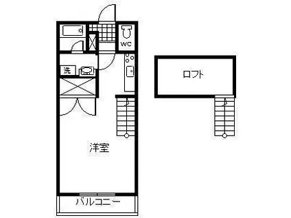 ルミネンス本郷 I(1K/2階)の間取り写真