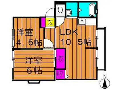 エポック広江(2LDK/2階)の間取り写真