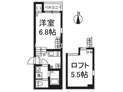 ハーモニーテラス野田III(1K/1階)の間取り写真