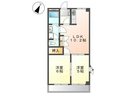 コンフォース510(2LDK/2階)の間取り写真