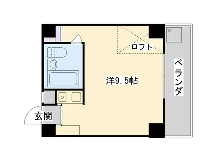 NRビル(ワンルーム/3階)の間取り写真