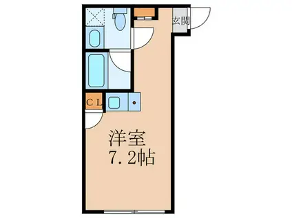 HJ PLACE 目黒通(ワンルーム/4階)の間取り写真