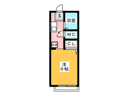 パストラルM(ワンルーム/1階)の間取り写真