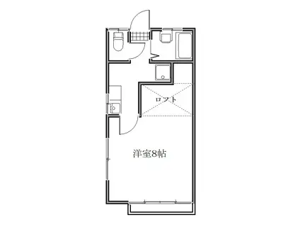 バイオレットフィズ(1K/2階)の間取り写真