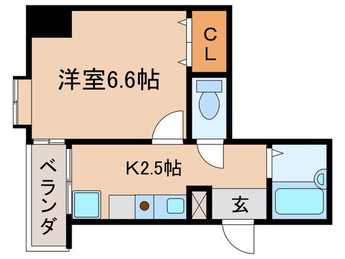 ソフィア(1K/7階)の間取り写真