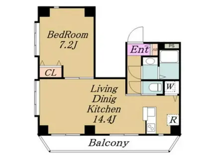 リンクフィールド中野(1LDK/6階)の間取り写真