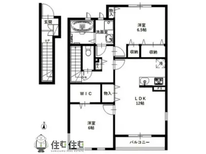 リーブル エレナ(2LDK/2階)の間取り写真