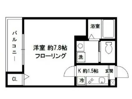 アルミ中十条(1K/2階)の間取り写真