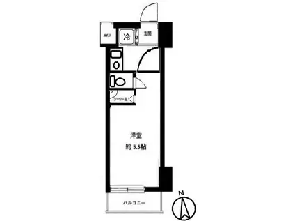 ダイアパレス亀戸(ワンルーム/3階)の間取り写真