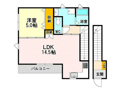 LUMIERE青崎(1LDK/2階)の間取り写真