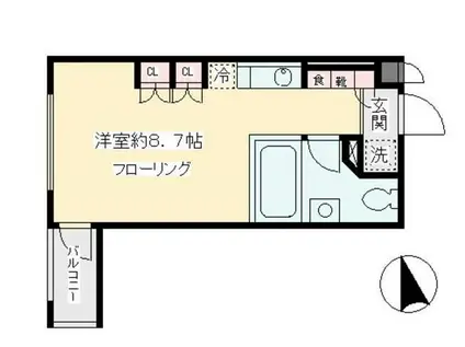 ORCHIDHOUSED6(ワンルーム/1階)の間取り写真