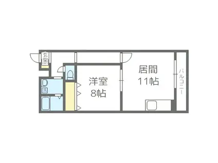 フォレスト127(1LDK/4階)の間取り写真