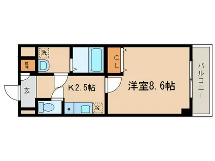 MNK-5(1K/3階)の間取り写真