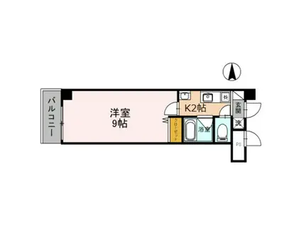 ポポラーレ御池(1K/2階)の間取り写真