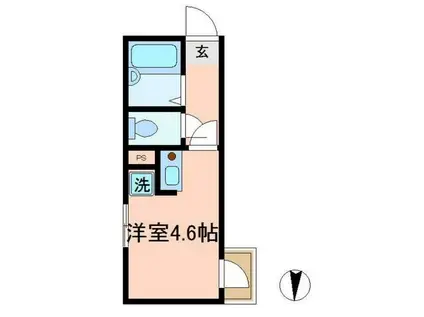 リブ竹ノ塚(ワンルーム/2階)の間取り写真