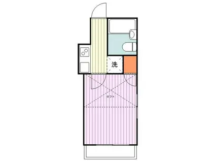 ドミールシーマII(1K/1階)の間取り写真