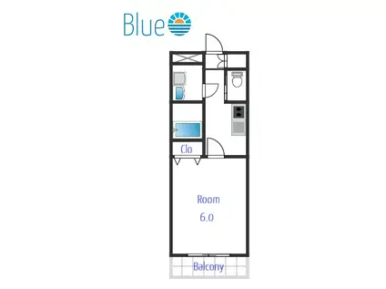 ライフモリ19号(1K/2階)の間取り写真