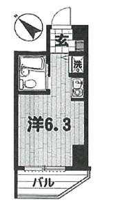 TRUST VALUE 不動前(ワンルーム/9階)の間取り写真