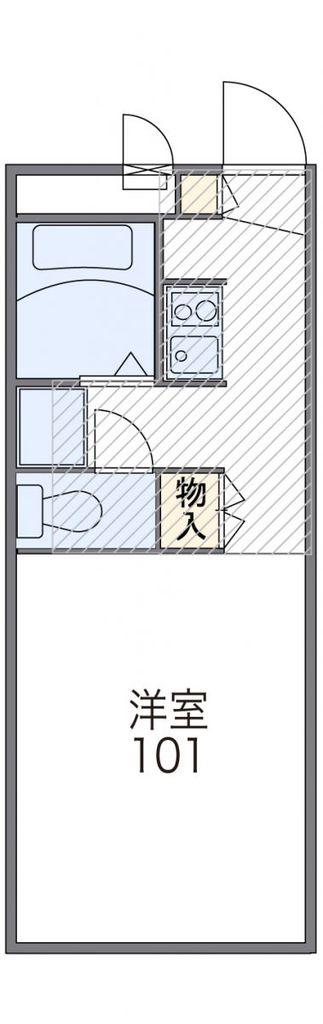 レオパレスコンフォート(1K/2階)の間取り写真