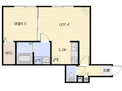 ENO 20(1LDK/3階)の間取り写真