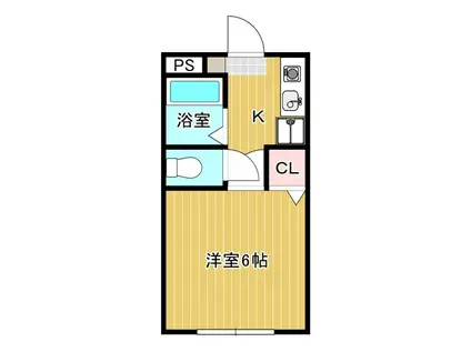 ハイム響(1K/1階)の間取り写真